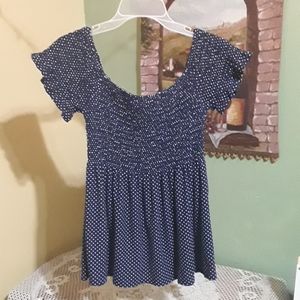 Off the shoulder babydoll top